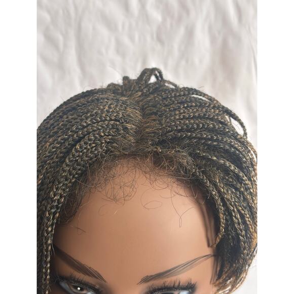 Micro Braids asymmetrical Bob Wig w/Lace part by Especially Yours® color T27B - Picture 6 of 7